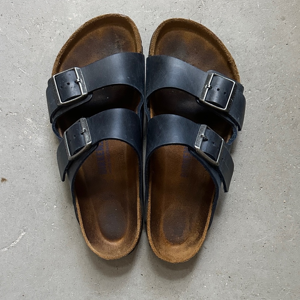 Birkenstock Navy and Brown Sandals